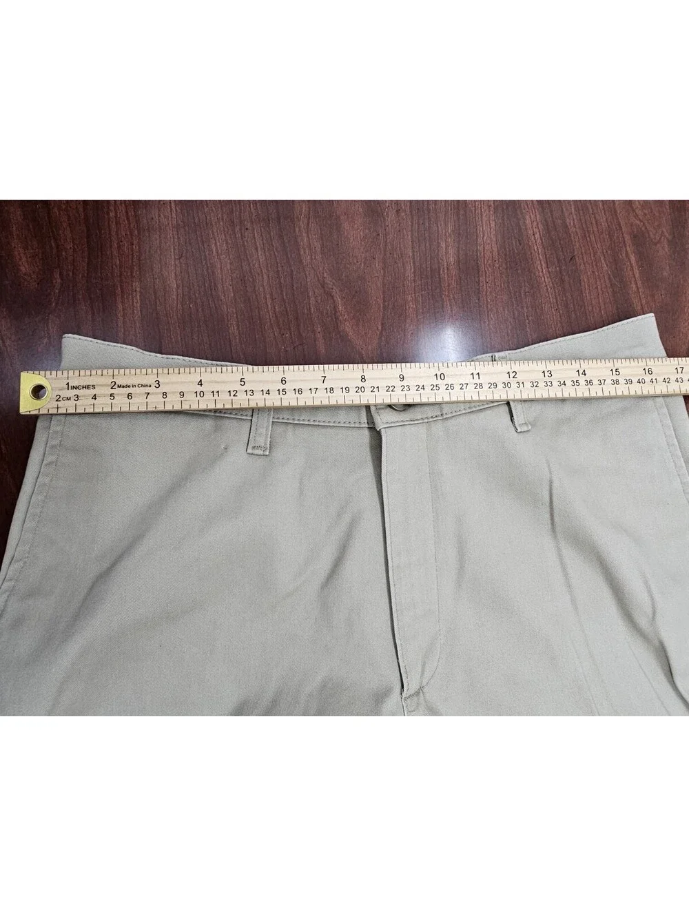 Lee Total Freedom Mens Khaki Pants 34x34 Relaxed Fit Straight Leg Comfort Beige